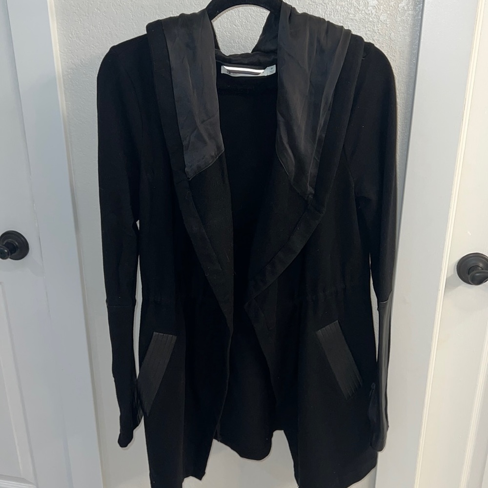 Black jacket with hood. Like new